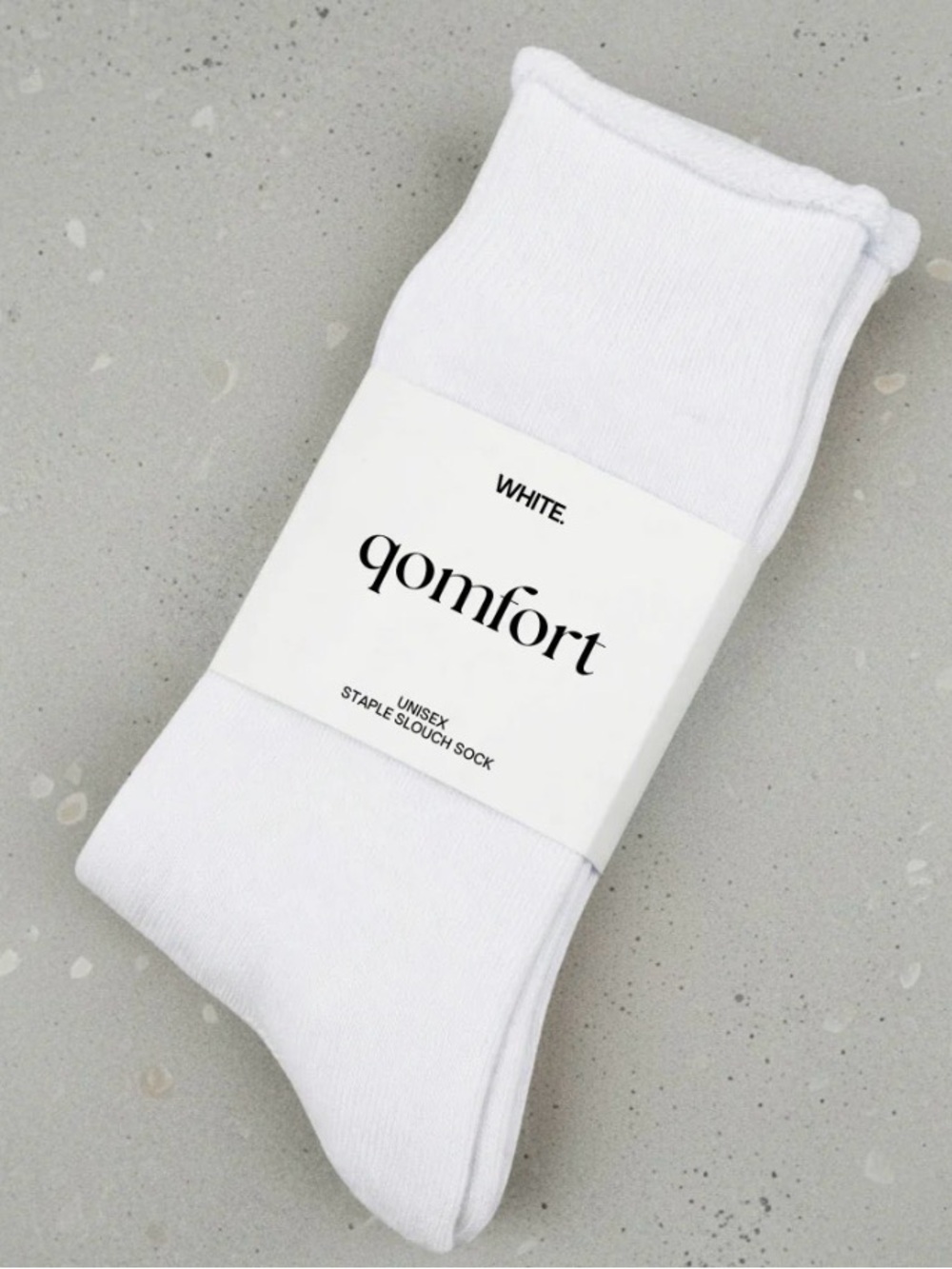 Qomfort Staple Slouch Socks 3 Pairs White Sz L NWT